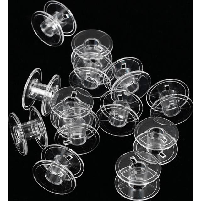 Transparent For Brother Janome Singer Empty Coils Thread Bobbin Linen Spool