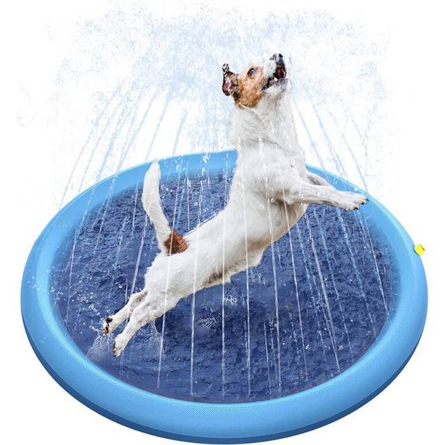 170*170cm Pet Sprinkler Pad Play Cooling Mat Swimming Pool Inflatable Water Spray Pad Mat Tub Summer Cool Dog Bathtub for Dogs