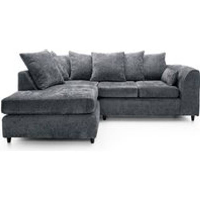 (Grey, Left Hand Facing) Dylan Chenille Fabric Sofa Set