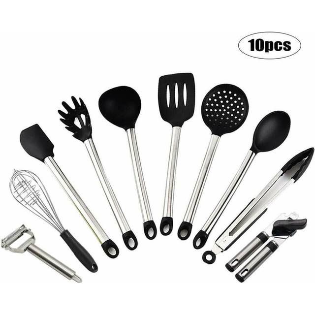 Silicone Kitchen Utensils Set Cooking Utensils Stainless Steel