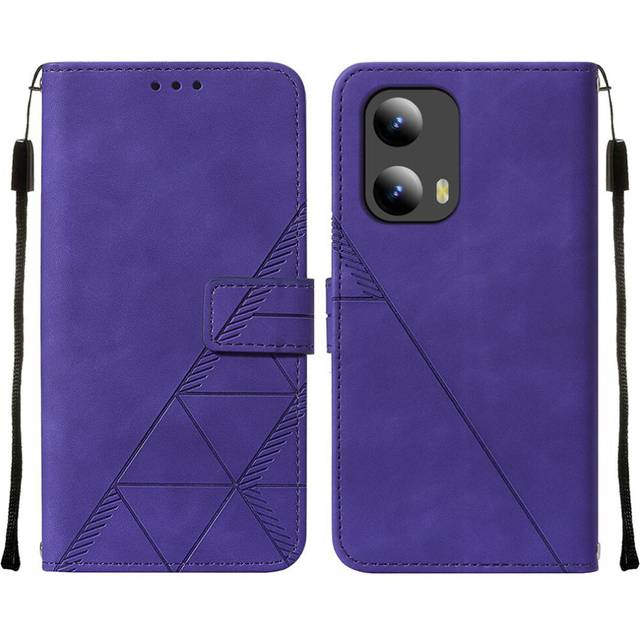 (Purple) Case For Motorola MOTO G 5G 2024 PU Leather Flip Folio Book Protective Credit Card Holder Wallet Cover