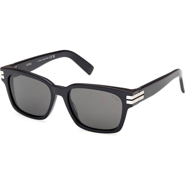 Zegna EZ0237 Sunglasses 01A Shiny Black