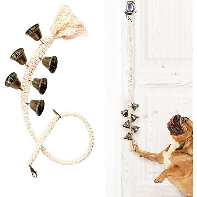 Pet Dog Potty Toilet Training Door Bells Cotton Rope Housetraining Housebreaking