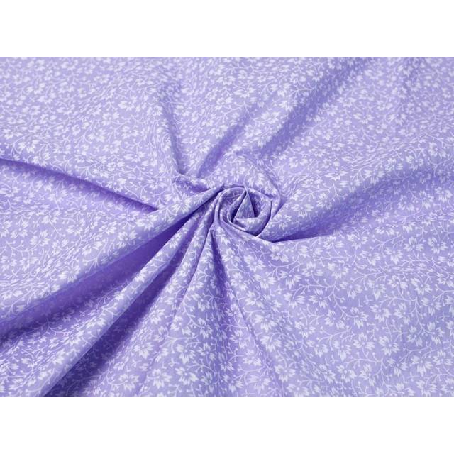 Minerva Core Range Printed Polycotton Fabric Lilac