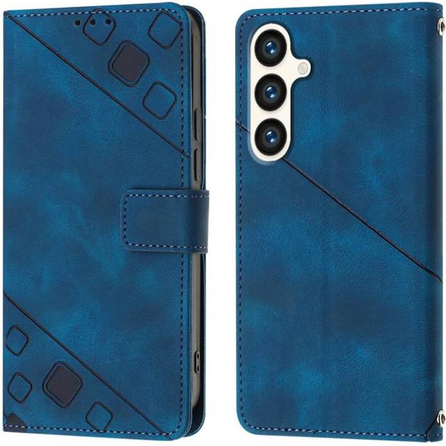 (Blue) Case For Samsung Galaxy S24 Plus 5G Wallet Flip Cover Magnetic Leather Card Holder