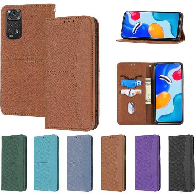 (Brown) Case For Xiaomi Redmi Note 11E 5G/Poco M4 Pro 5G PU Leather Cover Hand Wallet Credit Card Holder Flip Folio Book