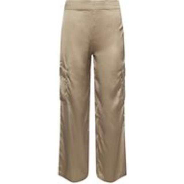 Pixiegirl Mocha Brown Satin Cargo Trousers 18 Pixiegirl | Petite Women's Cargo Trousers