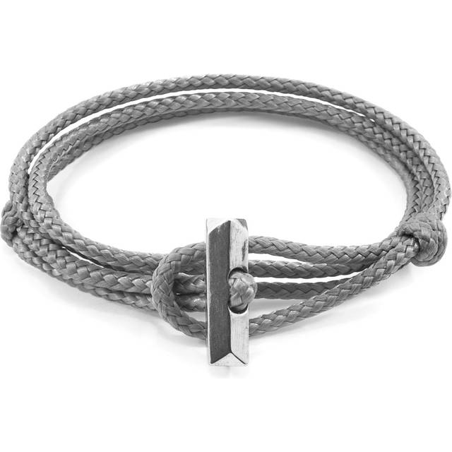 Oxford Silver and Rope Bracelet - Grey - One Size