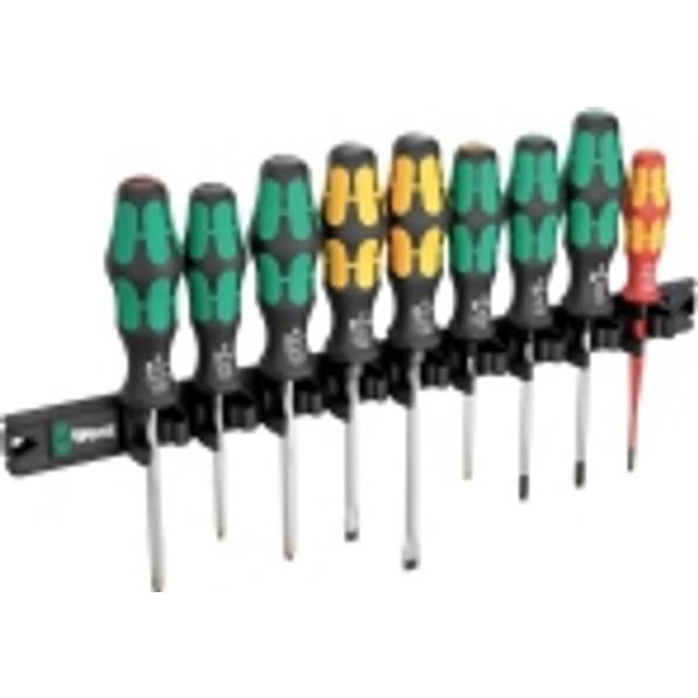 Wera - 9650 Magnetic Rail Kraftform 9 Piece Set Screwdriver Set On Magnetic Rail 051012