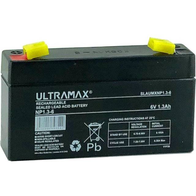 Maplin Plus NP1.3-6 6V 1.3AH 20HR (AS 1.2AH) Sealed Lead Acid Rechargeable Battery