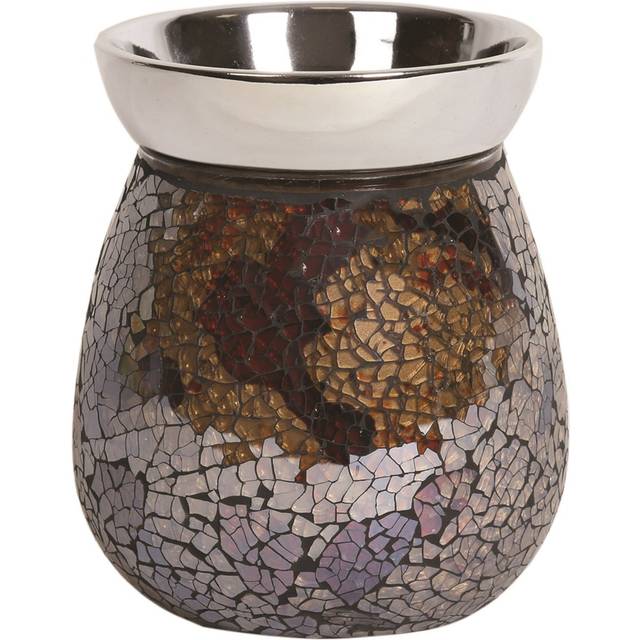 Aroma Mosaic Crackle Electric Wax Melt Tart Warmer Burner Ornament Amber