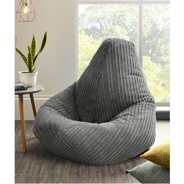 Jumbo Cord Beanbag Chair Large Bean Bags in Plush Jumbo Cord High back Beanbags Lounger Made in the UK Ready Filled