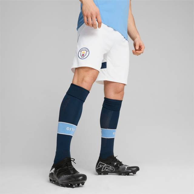 Puma Man City 24/25 Home Football Shorts - Puma White/Marine Blue / Small