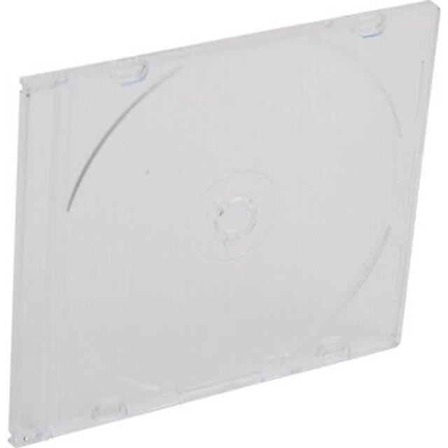 100 x cd / dvd slimline jewel 5.2mm cases for 1 disc with clear frosted tray
