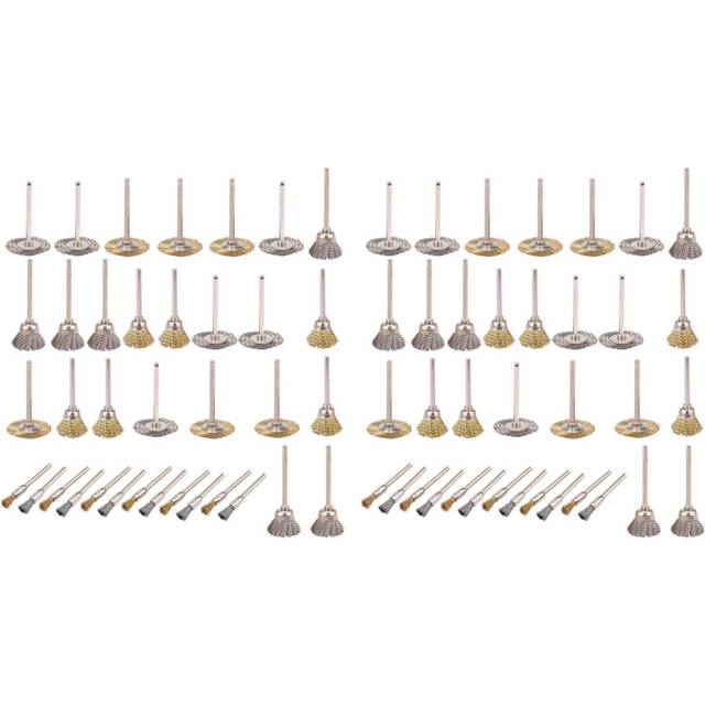 72 Pcs Copper Wire Polishing Wheel Brush Drum Full Set for Tool Hot