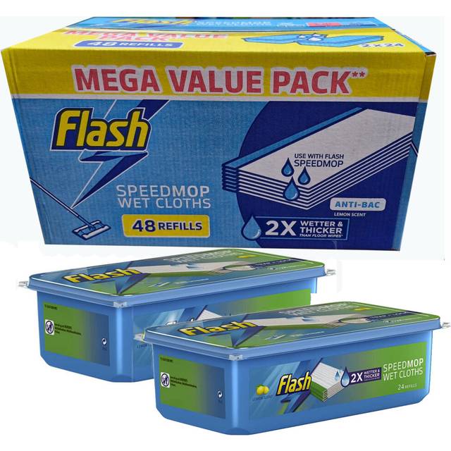 48 Flash Speed Mop Wet Floor Cloth Wipes (2 packs)