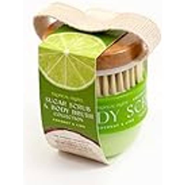 Tropical Fruits Coconut & Lime Sugar Scrub & Body Brush Set 150g