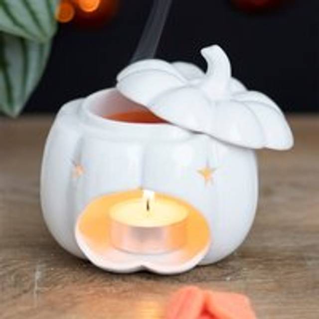White Pumpkin Oil Burner - White