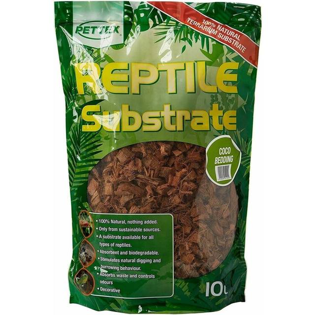 Coco fibre - (10 litres) - pettex reptile substrate lizard coconut pet terrain