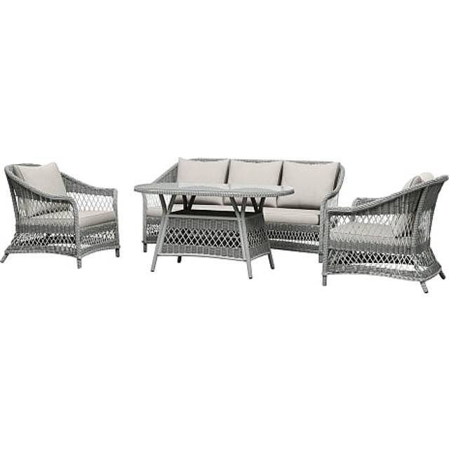 NORDFORM - Loungeset 4 delar m/kuddar Hven - Gr&#xE5; - Loungem&#xF6;bler - Fr&#xE5;n Homeroom