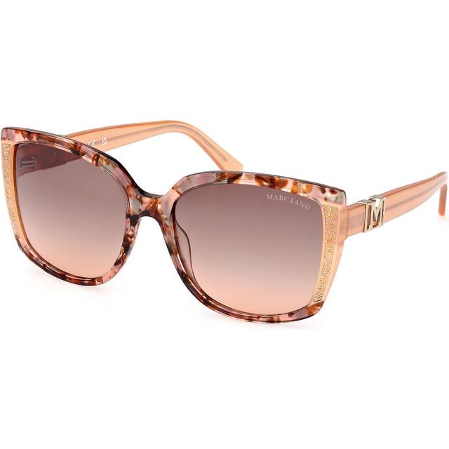 Guess by Marciano Woman GM00013 44F Sunglasses Acetate Orange Brown Squared Normal