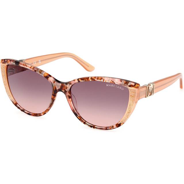 Guess by Marciano Kvinna GM00011 44F Solglasögon Acetat Orange Brun Cat Eye Normal
