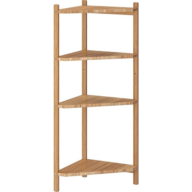 RÅGRUND Hörnhylla, bambu, 34x99 cm