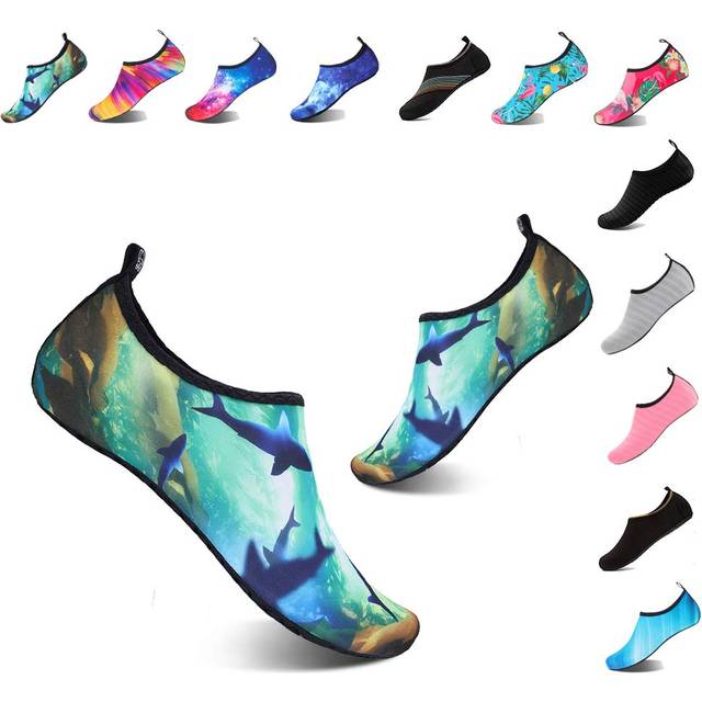 YALOX Water Shoes Women's Men's Outdoor Beach Swimming Aqua Socks Quick-Dry Barefoot Shoes Surfing Yoga Pool ExerciseSY-Green 44/45EU