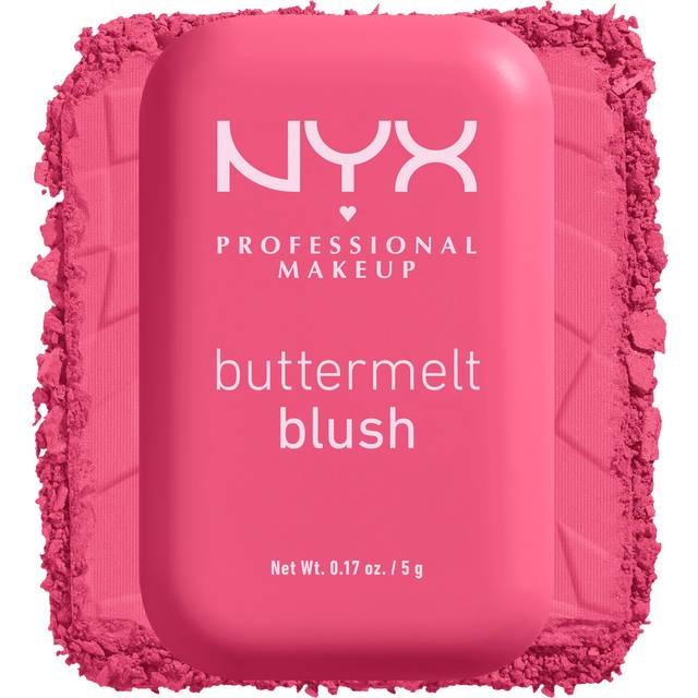 NYX Professional Makeup Buttermelt Blush, krämig konsistens med sheasmör, mandelsmör och mangosmör, lätt att blanda för en fräsch look, färg: U Know Butta