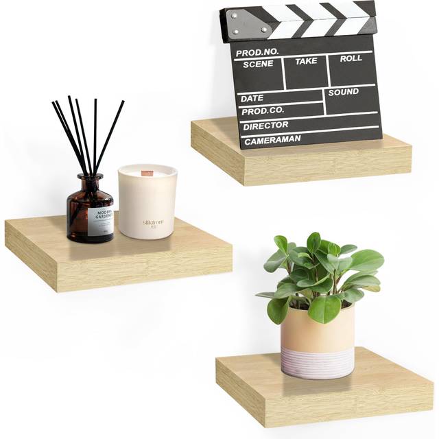 Sorbus Floating Shelves  Hanging Wall Shelves Decoration  Perfect Trophy Display  Photo Frames Maple Wood
