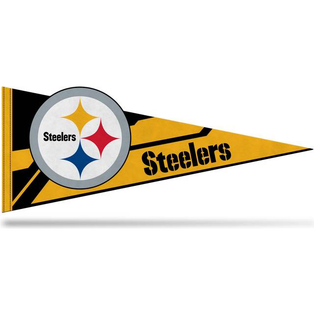 Rico Industries NFL Football Pittsburgh Steelers Soft Felt Pennant - EZ to Hang - Home D?cor (Game Room  Man Cave  Bed Room)