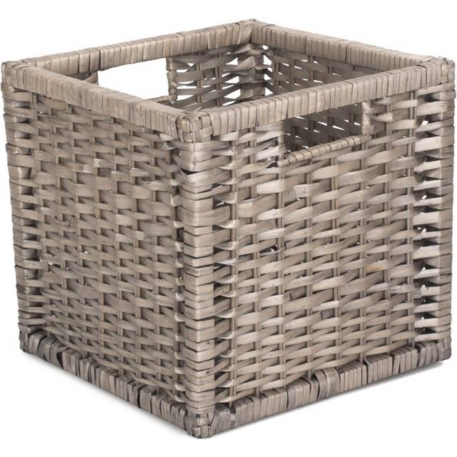 Wicker Willow Storage Basket - Antique Wash (28cm H x 30cm W x 30cm D)