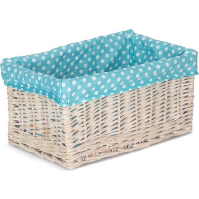 Wicker Willow Storage Basket with Lining - Brown (Medium)