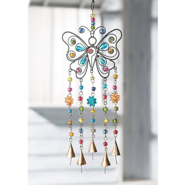 Buchannon Metal Butterfly Wind Chime - Multi (38cm H X 17cm W X 1cm D)