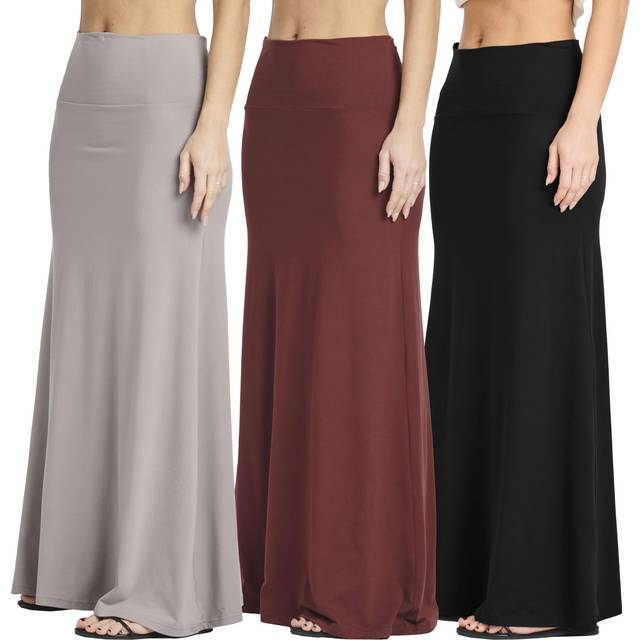 Womens Plus Size Maxi Length Long Skirt Skirts Summer Flowy Faldas Mujer Skirts Spring Pencil Tummy High Waist Ladies Modest