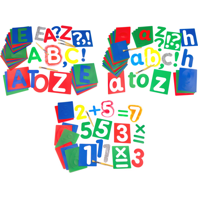 Large Upper Case Alphabet Letter Stencils Cut Out Templates