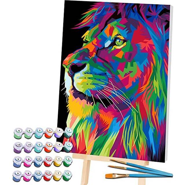 Splat Planet Paint by Numbers - Lion 40x30cm, none