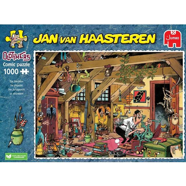 Jan Van Haasteren Oldtimers The Bachelor - 1000 Piece Adults Puzzle & Comic Puzzle - Large Jigsaw Puzzle for Adults - 100% Recycled Cardboard 1000Pc