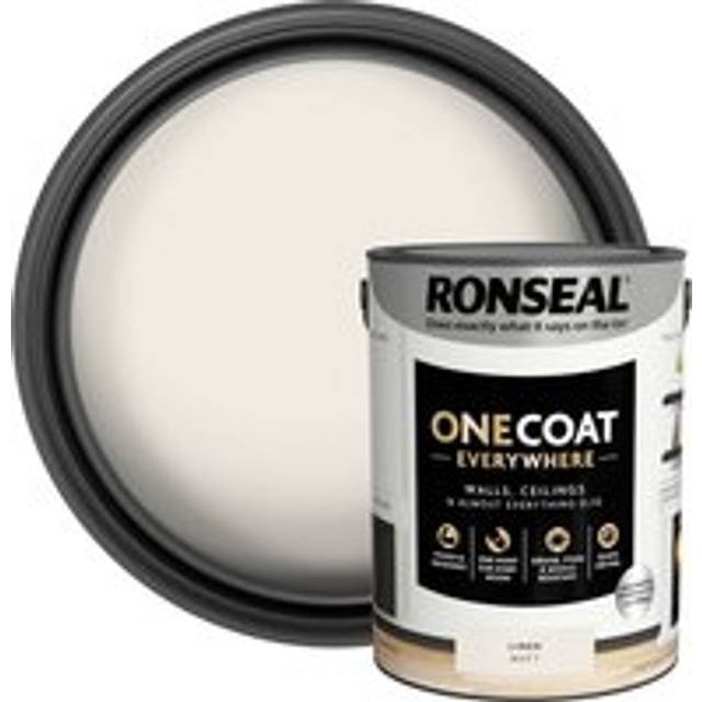 Ronseal One Coat Everywhere Linen Matt Interior Paint5L - White