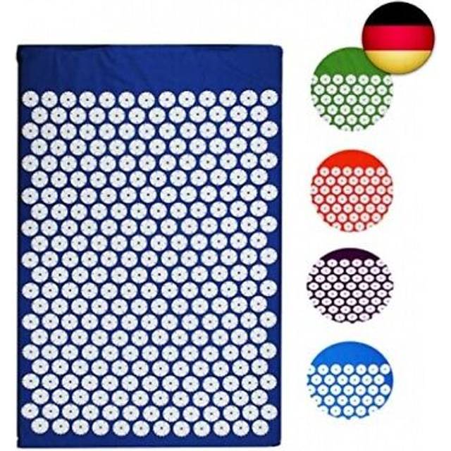 Akupressurmatta akupressur kudde massagematta nagelmatta batterunkturmatta 80 x 51 cm (mörkblå)