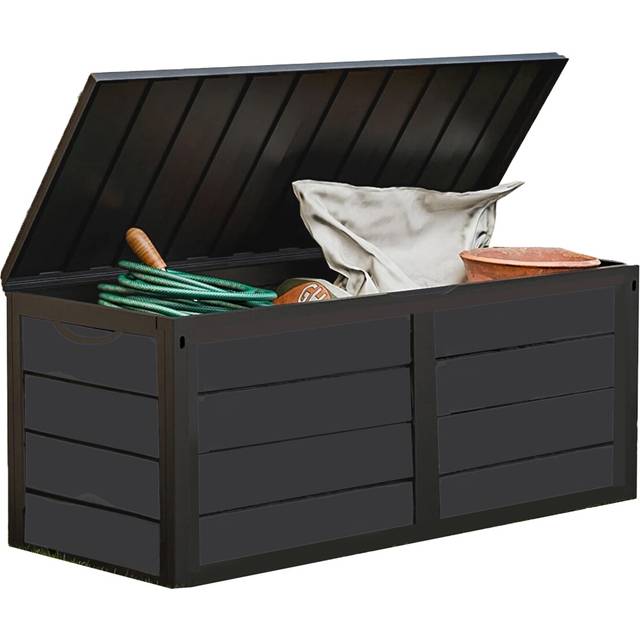 Garden 320L Litre Outdoor Plastic Storage Box - Dark Grey