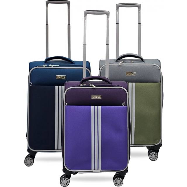Infinity läder lätt mjuk kabinväska 56 x 36 x 22 cm bagage resa lämplig för Easyjet, Ryanair, Jet 2 betalt handbagage, Blågrön, Cabin 19", Handbagage