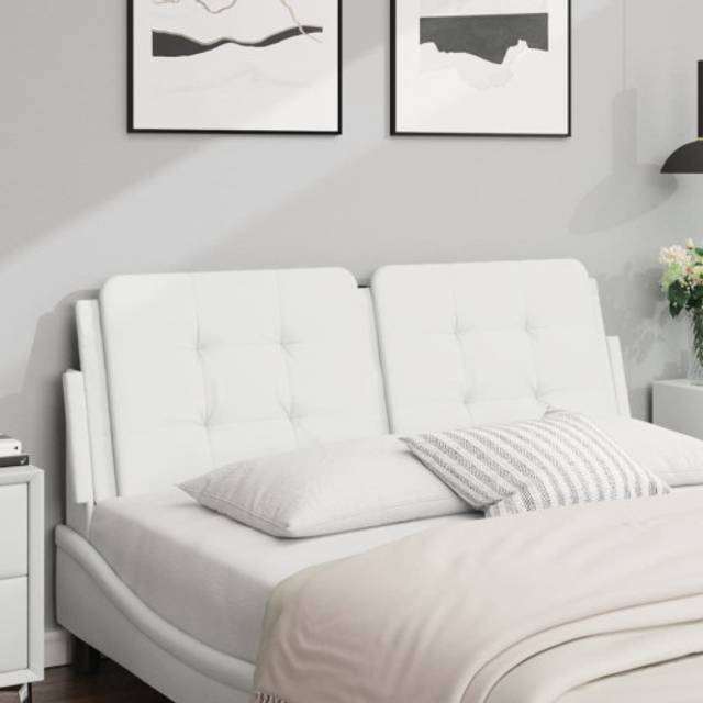 gavlpude 140 cm kunstlæder hvid