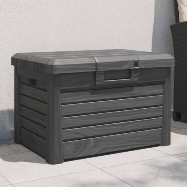 vidaXL Outdoor Cushion Box Anthracite 73x50.5x46.5 cm Polypropylene