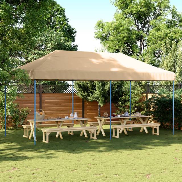Pop-Up hopfällbart partytält 580x292x315 cm beige