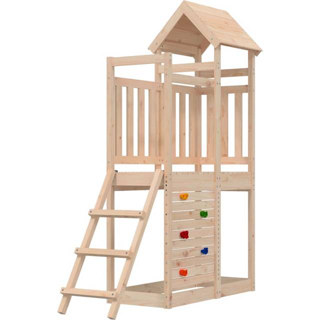 Freeport Park Play Tower With Ladder And Rockwall 52.5X110.5X214 Cm 4 - Solid Wood Pine