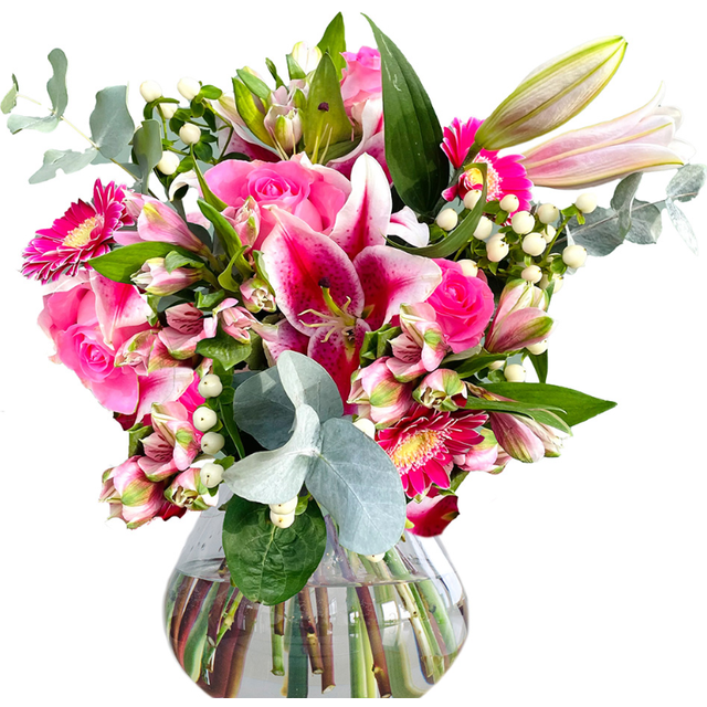 Elegant Blooms Flower Bouquet - Fays Flowers - Multi - 30 x 30 x 50cm