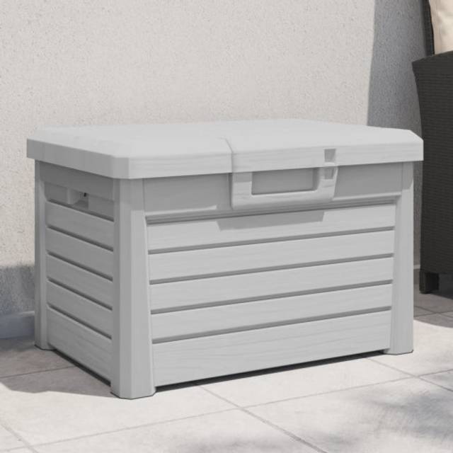 vidaXL Outdoor Cushion Box Grey 73x50.5x46.5 cm Polypropylene