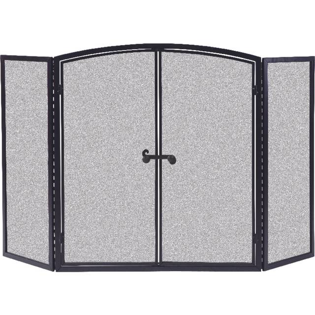 NEW 3 Panel Deluxe Arched Screen with Doors, Black.