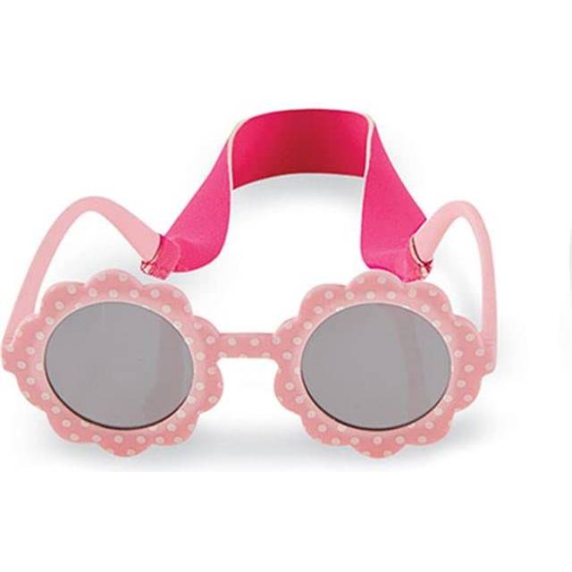 Mud Pie Baby Girls' Toddler Sunglasses Round  Pink Flower  2T